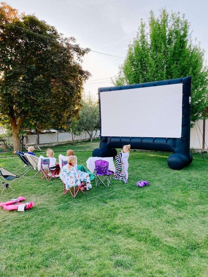 Outdoor Movie Setup