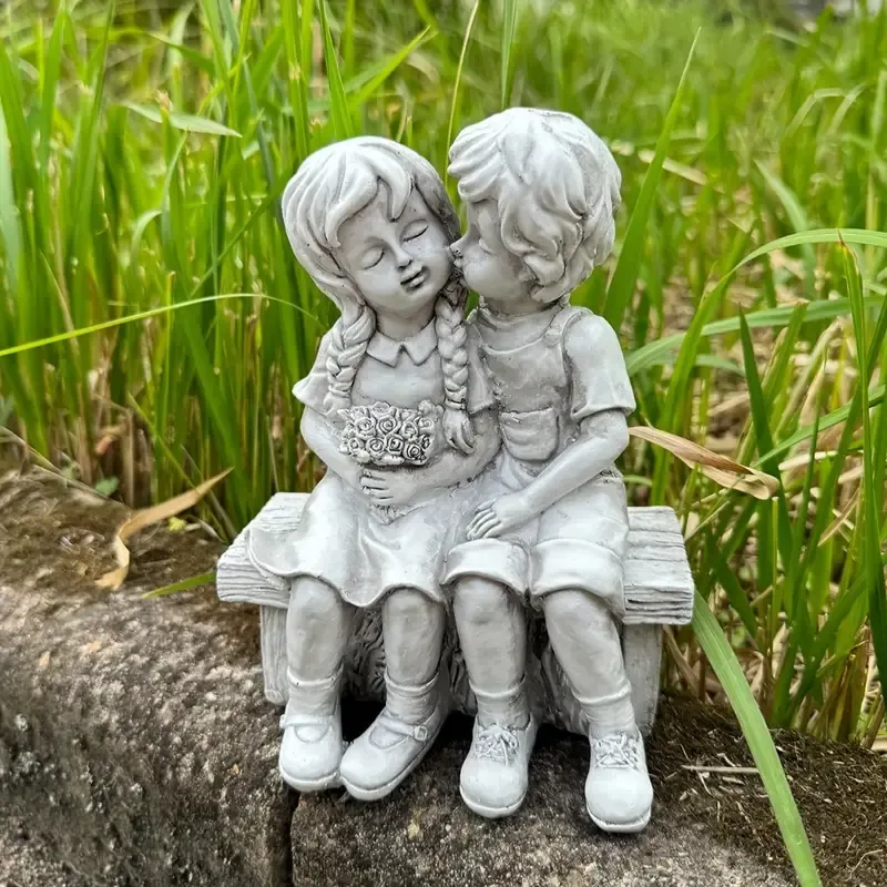 Painted Garden Statues