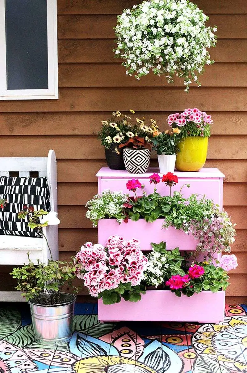 Repurposed Drawer Planter