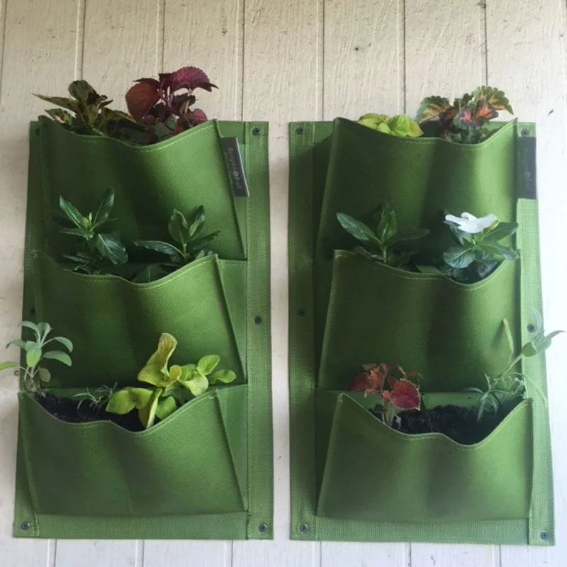 Repurposed Shoe Organizer Planter