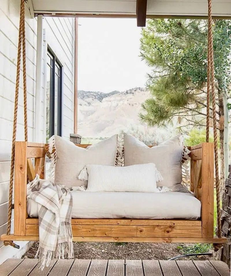 Rustic Swing Bed