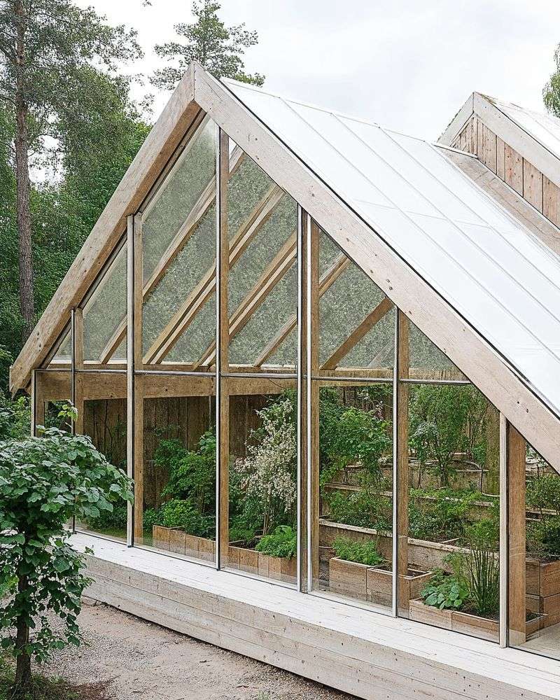 Sunlit Greenhouse Corner