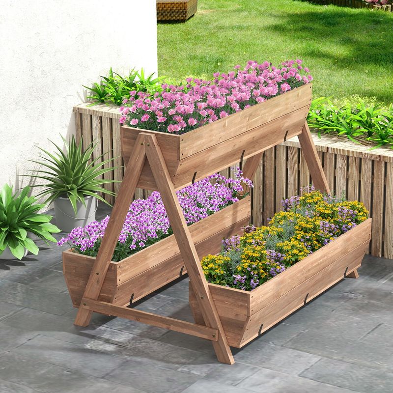 Vertical Wooden Box Planters