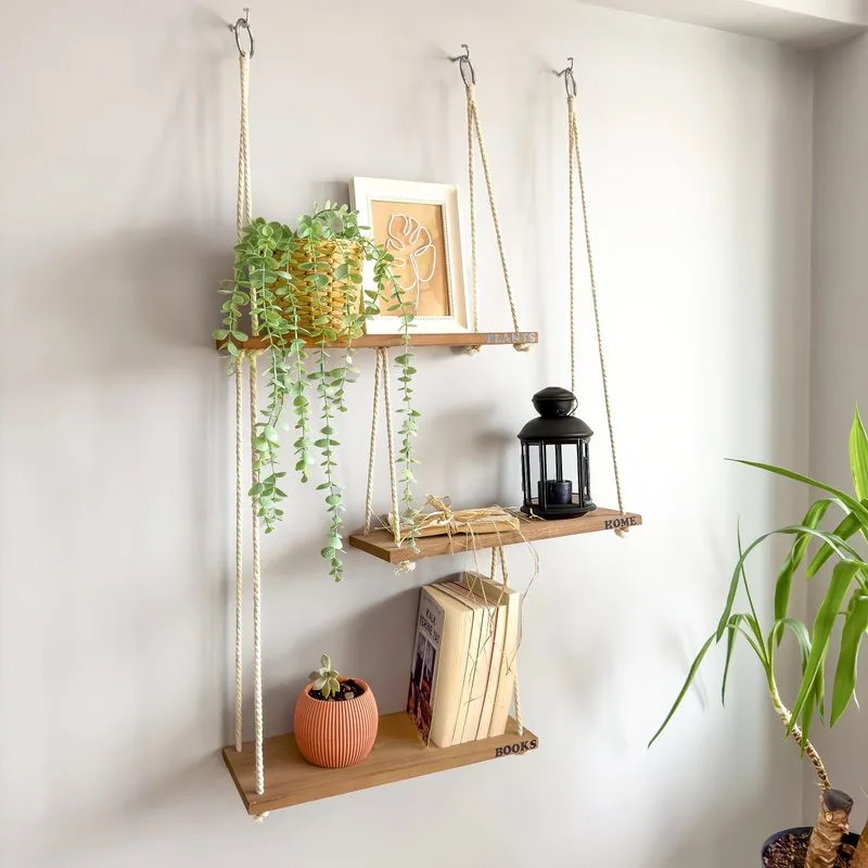 Wall-Mounted Plant Shelves