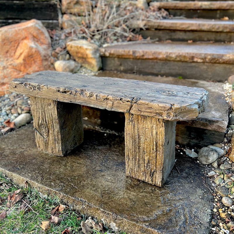 Weathered Wooden Benches