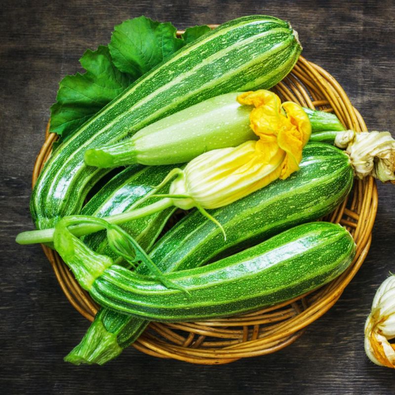 Zucchini and Nasturtiums