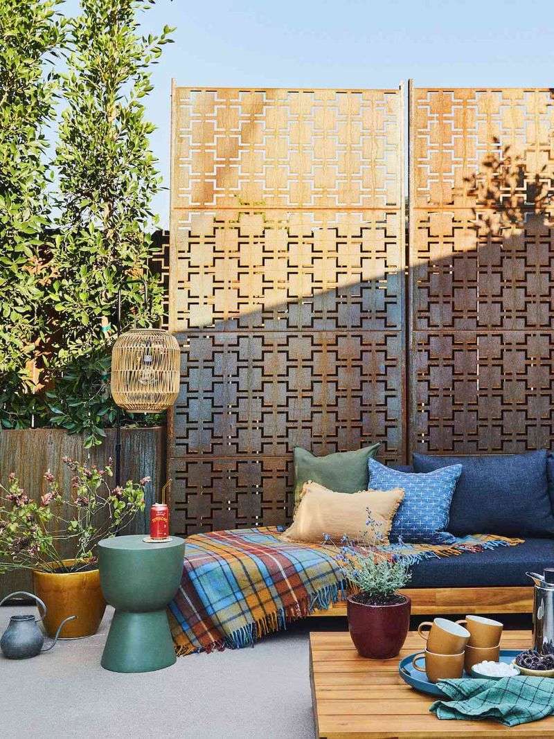 Tall Privacy Screens for West Sun