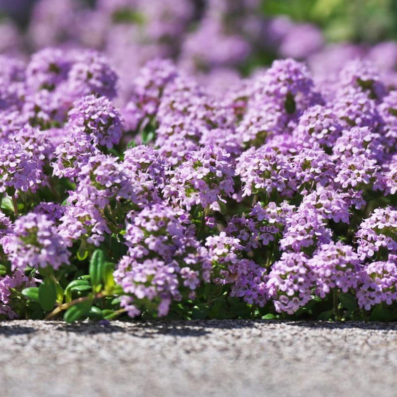 Creeping Thyme Closes Hot Sunny Cracks Fast