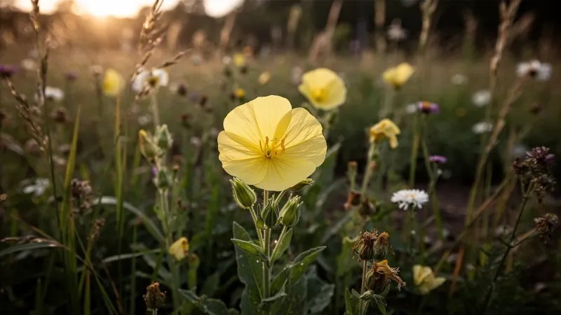 Evening Primrose Blooms A Moonlight Meal