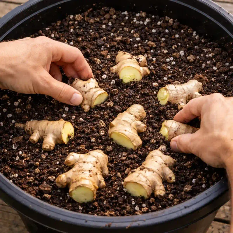 Plant Ginger And Turmeric In Roomy Pots
