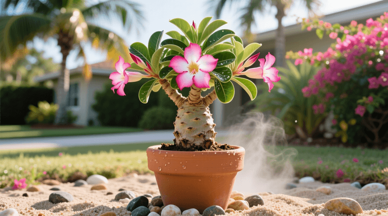Move Your Desert Rose Under Bright Cover