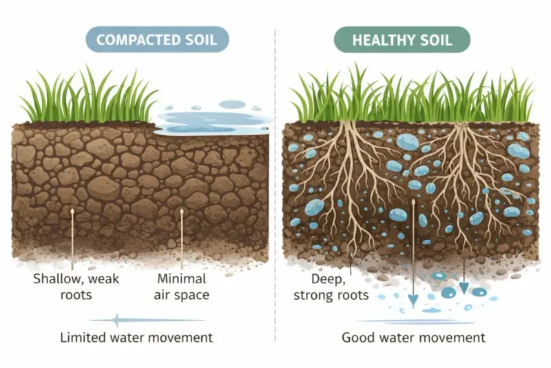 Compaction Removes The Pore Space Roots Need